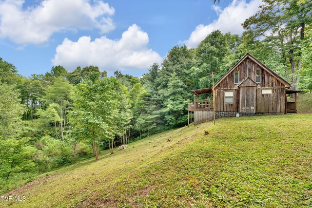 4331 Sentry Rd, Big Stone Gap, VA 24219 - view of green lawn featuring a deck