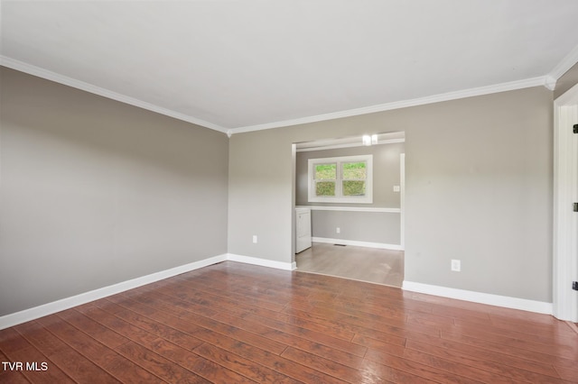 23249 Marys Chapel Rd, Bristol, VA 24202 - unfurnished room featuring wood-type flooring, crown molding, and baseboards