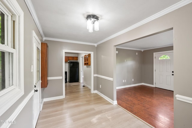 23249 Marys Chapel Rd, Bristol, VA 24202 - entrance foyer featuring wood finished floors, crown molding, and baseboards