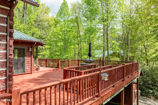 view of wooden terrace