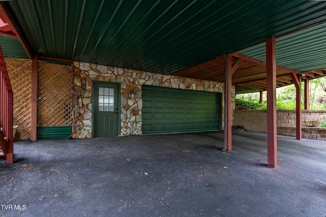 view of car parking featuring fence