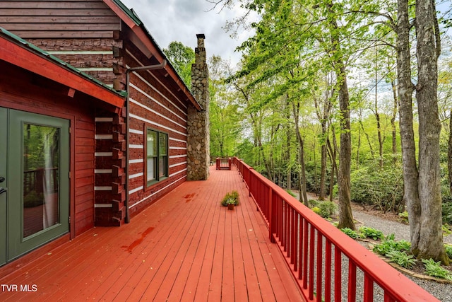 view of wooden deck