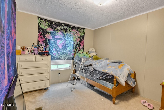 100 Colyer Rd, Greeneville, TN 37743 - carpeted bedroom with a textured ceiling and crown molding