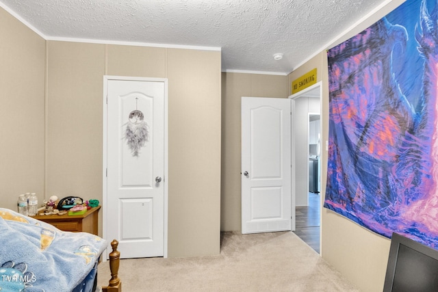 100 Colyer Rd, Greeneville, TN 37743 - carpeted bedroom with a textured ceiling and crown molding