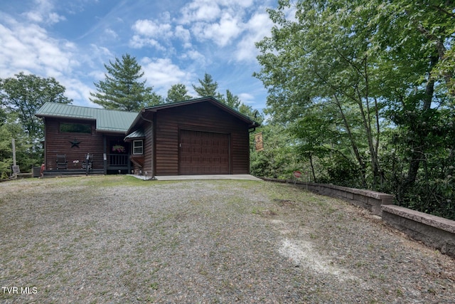 garage with driveway