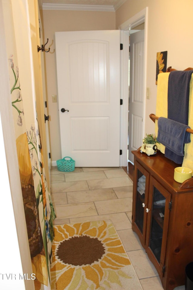 foyer entrance with ornamental molding