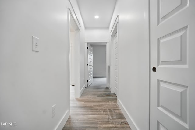 173 Paynetown Rd, Telford, TN 37690 - corridor with wood finished floors, baseboards, and recessed lighting