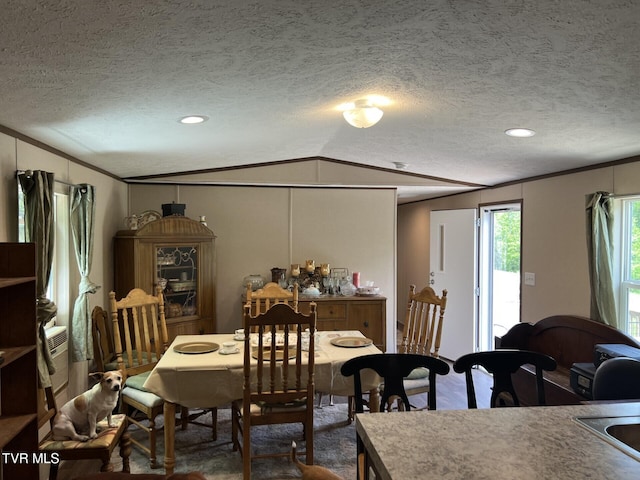 28529 US Highway 23, Big Stone Gap, VA 24219 - dining space featuring crown molding, a textured ceiling, and recessed lighting