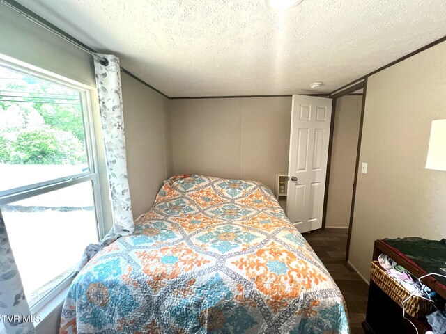 28529 US Highway 23, Big Stone Gap, VA 24219 - bedroom featuring a textured ceiling and dark wood-type flooring