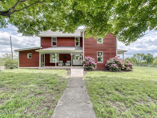 26354 Pewter Ln, Abingdon, VA 24211 - view of front facade with a porch and a front lawn