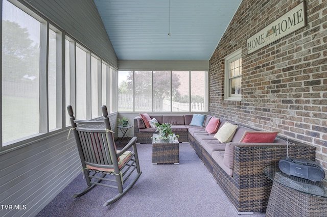 719 W Valley Dr, Kingsport, TN 37664 - sunroom / solarium featuring an outdoor hangout area and vaulted ceiling