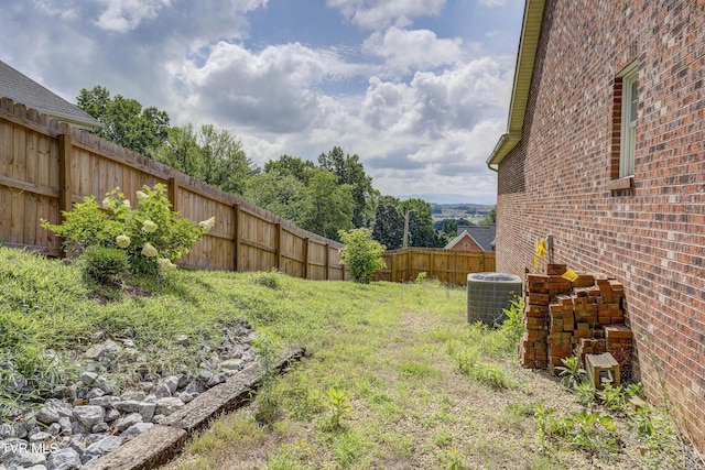 view of fenced backyard