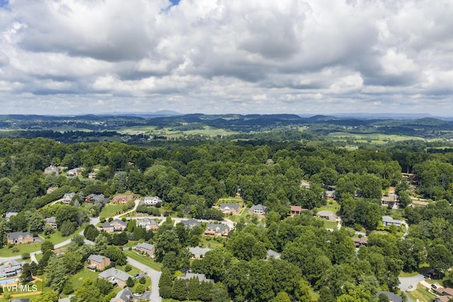 aerial view of a heavily wooded area