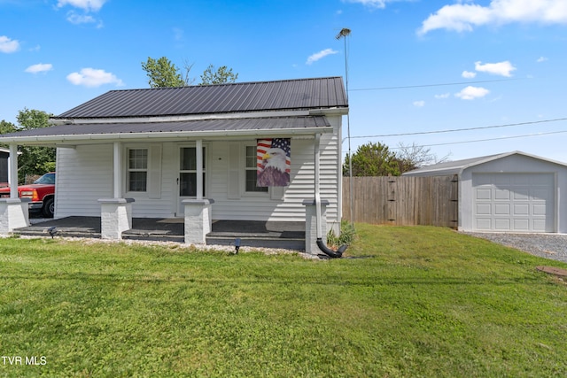 590 Kingsport Hwy, Greeneville, TN 37745 - view of front of property featuring covered porch, metal roof, a garage, and driveway