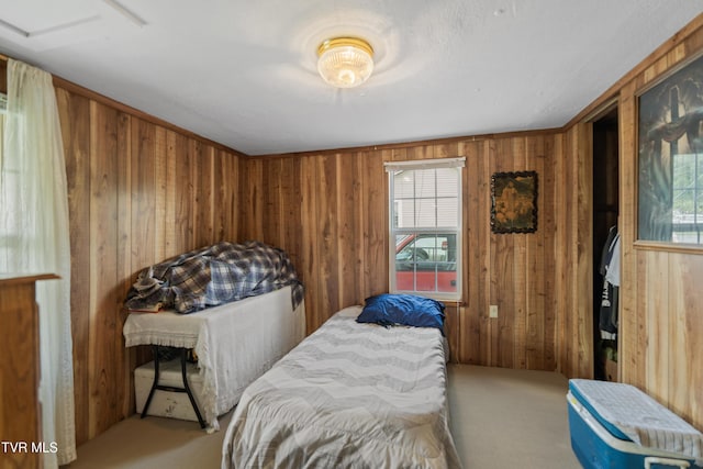 590 Kingsport Hwy, Greeneville, TN 37745 - carpeted bedroom with wood walls