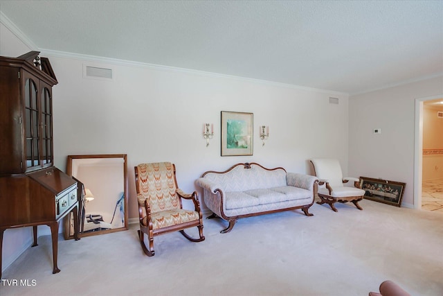4401 Beechcliff Dr, Kingsport, TN 37664 - carpeted living area with ornamental molding