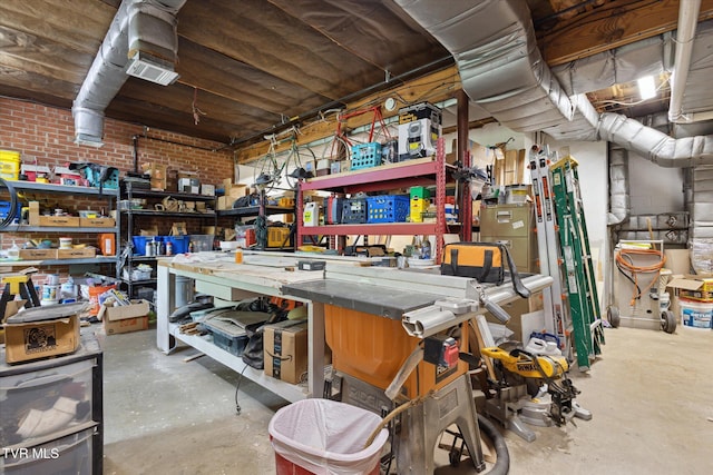 view of storage area