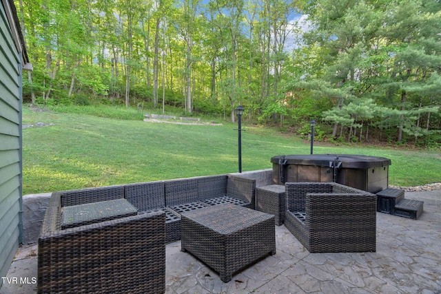 588 Spring Valley Rd, Bristol, VA 24201 - view of patio featuring a hot tub