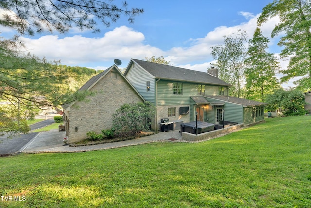 588 Spring Valley Rd, Bristol, VA 24201 - back of house with a chimney and a yard