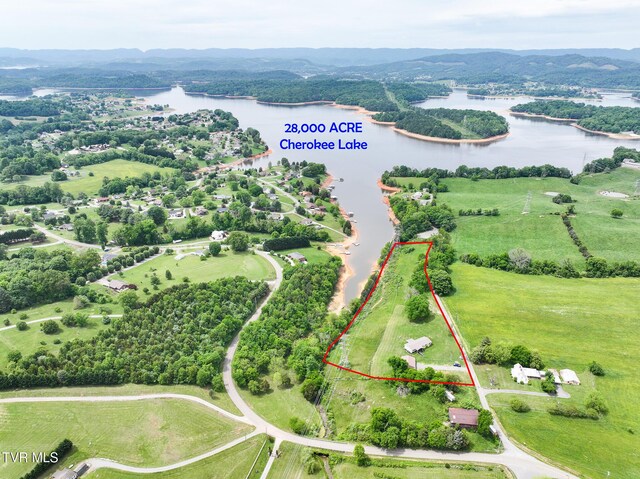 2551 Cedar Creek Rd, Russellville, TN 37860 - view of property location with a large body of water and property parcel outlined