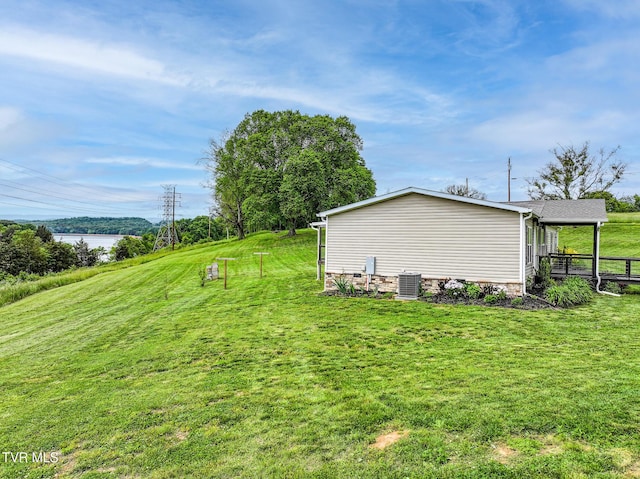 2551 Cedar Creek Rd, Russellville, TN 37860 - view of green lawn with central AC unit