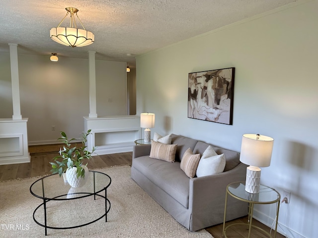 8467 Rich Valley Rd, Bristol, VA 24202 - living room with wood finished floors and a textured ceiling