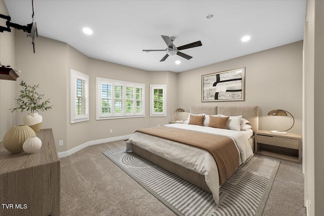 15127 Stonewall Rdg, Bristol, VA 24202 - carpeted bedroom with baseboards, recessed lighting, and a ceiling fan