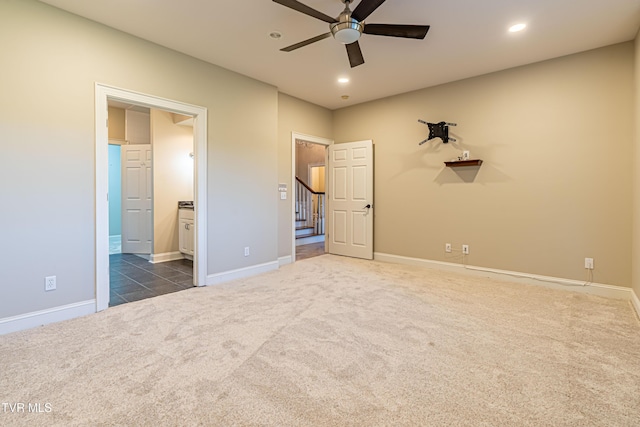 15127 Stonewall Rdg, Bristol, VA 24202 - unfurnished bedroom featuring carpet, recessed lighting, and connected bathroom