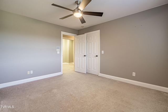 15127 Stonewall Rdg, Bristol, VA 24202 - unfurnished bedroom with light colored carpet, a closet, and a ceiling fan