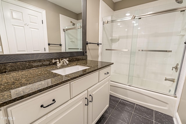 15127 Stonewall Rdg, Bristol, VA 24202 - full bath with vanity, combined bath / shower with glass door, and tile patterned floors