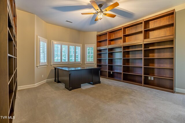 15127 Stonewall Rdg, Bristol, VA 24202 - unfurnished office featuring a ceiling fan and carpet floors