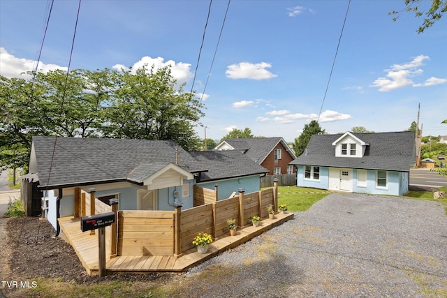 2504 Fort Henry Dr, Kingsport, TN 37664 - view of front of property featuring fence, a shingled roof, and driveway