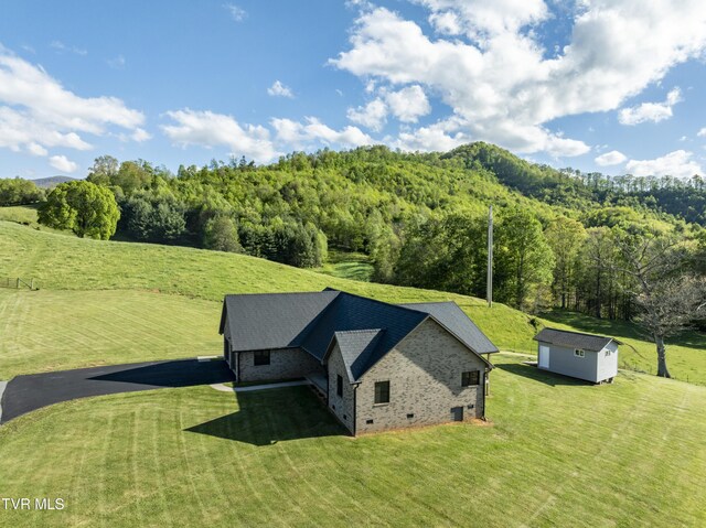 138 Ray Cemetery Rd, Roan Mountain, TN 37687 - view from above of property featuring a forest