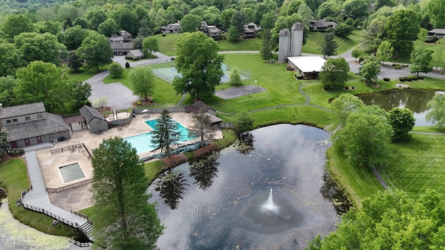 15 Crown Cir Unit 15, Kingsport, TN 37660 - aerial view of a nearby body of water and a pool