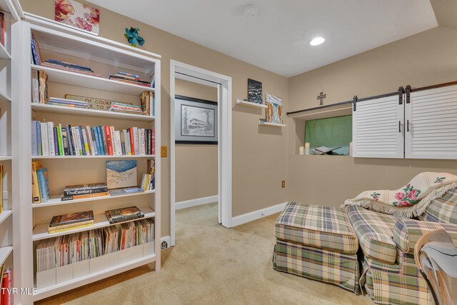 1905 Martin Rd, Limestone, TN 37681 - sitting room with carpet flooring, baseboards, and recessed lighting