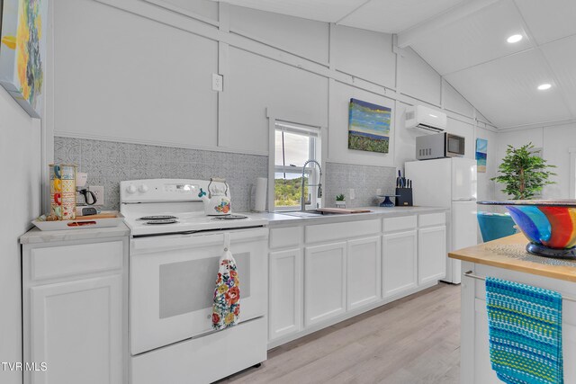 1905 Martin Rd, Limestone, TN 37681 - kitchen with white appliances, a sink, light wood-style flooring, light countertops, and recessed lighting