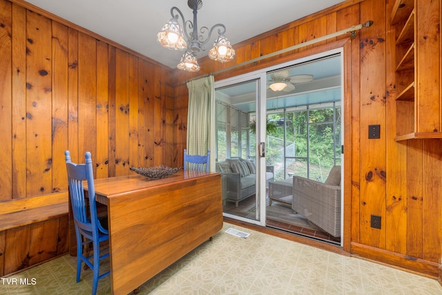 134 Parkland Dr, Bristol, VA 24201 - office with wooden walls and a chandelier
