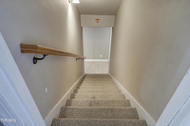 2909 Greenline Rd, Johnson City, TN 37604 - stairs featuring baseboards