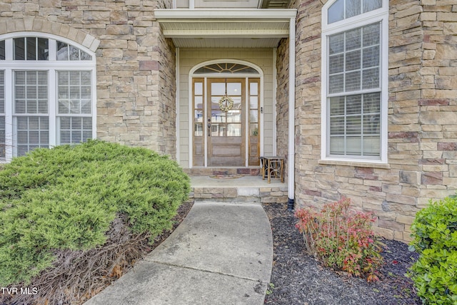2909 Greenline Rd, Johnson City, TN 37604 - view of exterior entry featuring stone siding