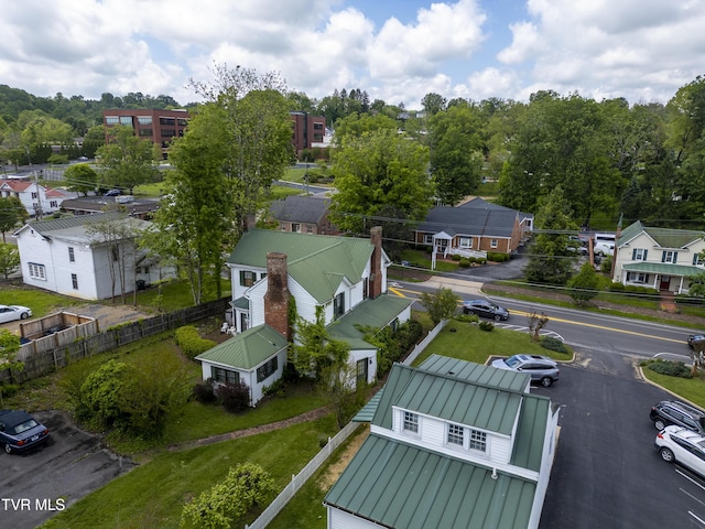 aerial perspective of suburban area