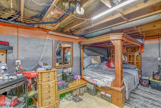 135 Abc Rd, Limestone, TN 37681 - bedroom with concrete floors