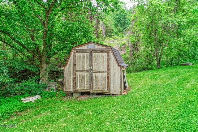 596 Devils Nose Rd, Rogersville, TN 37857 - view of shed with a view of trees