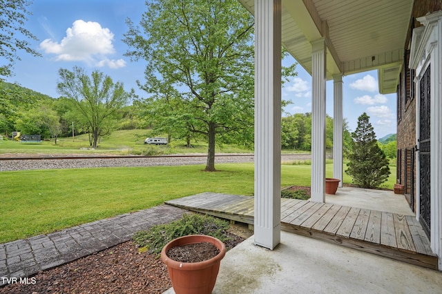 view of patio / terrace with a porch