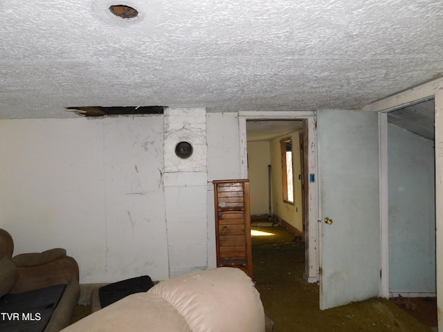 4314 Big Hill Rd, Pennington Gap, VA 24277 - living room featuring a textured ceiling