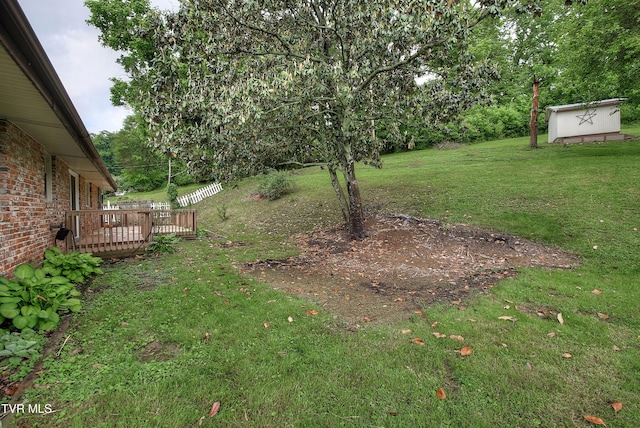 416 Ridgefields Rd, Kingsport, TN 37660 - view of grassy yard featuring a deck