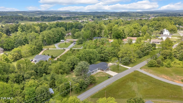 bird's eye view of a heavily wooded area