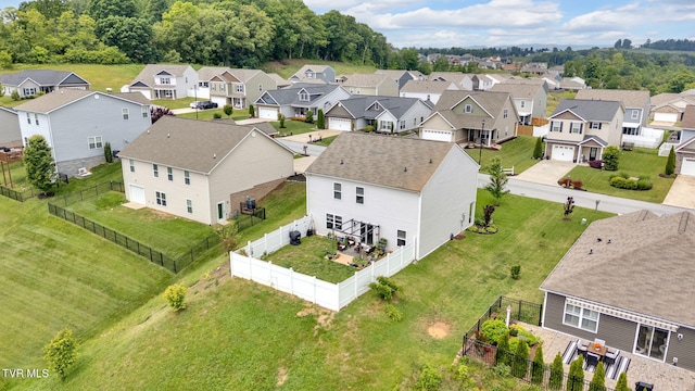 aerial view of residential area