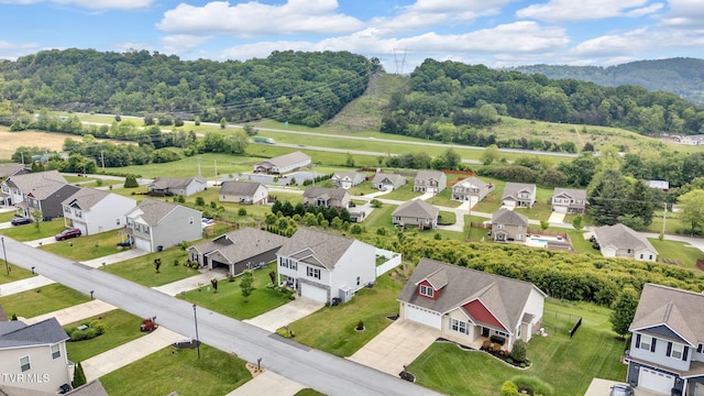 aerial perspective of suburban area