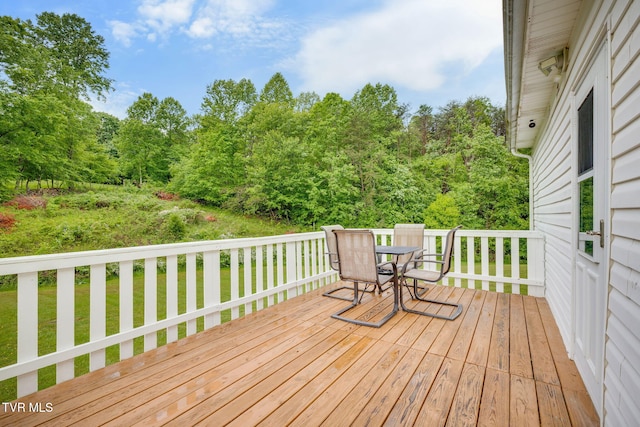 894 Mountain View Rd, Rogersville, TN 37857 - wooden deck with a yard