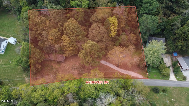 201 Andover Dr, Bristol, VA 24201 - aerial overview of property's location with property boundaries highlighted